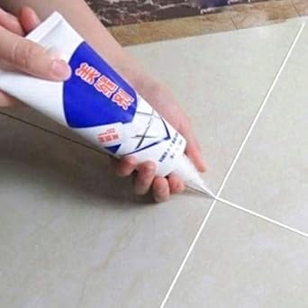 HARRY EMPIRE Tiles Gap Filler Waterproof Crack Grout Gap Filler Agent Water Resistant Silicone Sealant for DIY Home Sink Gaps/Grouts Repair Filler Tube Paste for Kitchen, Bathroom (180 ML)