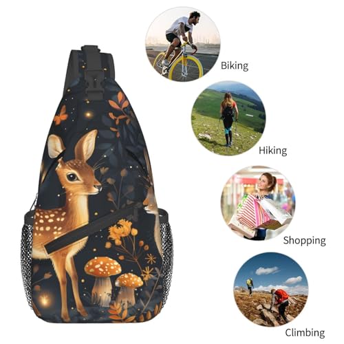 Bolso tipo bandolera con diseño Cute Bunny Deer para hombres y mujeres miniatura 6