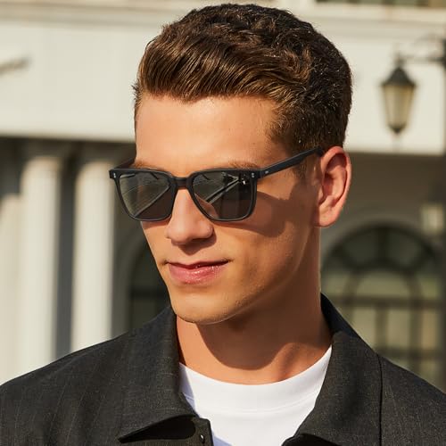 Image of CARFIA Retro Acetate Polarized Sunglasses for Men UV400 Protection Driving Outdoor Anti-Glare Sun Glasses CA5354WS