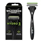 WILKINSON SWORD - Hydro 3 Razor For Men | Carbon Coated Blades | Hydrating Gel & Skin Guards | Handle + 1 Blade