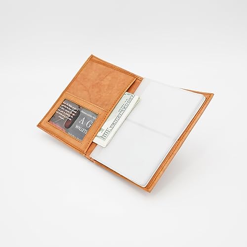 Image of AG Wallets RFID Signal Blocking Leather European Hipster Wallet (Tan)