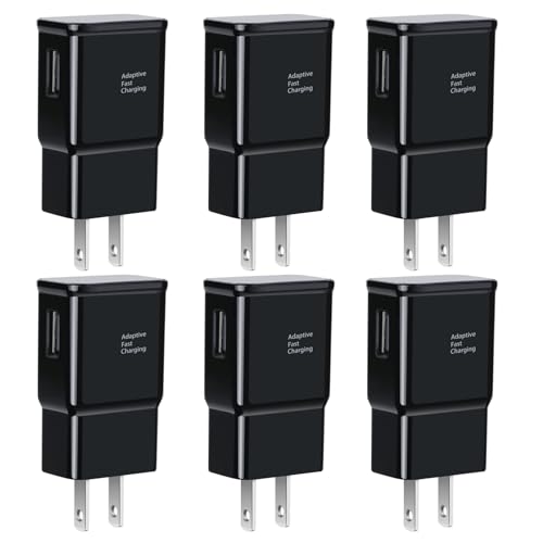 6-Pack Type C Charger Fast Charging Block, Android Phone Rapid USB Wall Charger Compatible with Samsung Galaxy S21/S20/S10/S10e/S10 Plus/S9/S9 Plus/S8/S8 Plus/S7/S6/Note 10/Note 9/Note 8,LG,HTC iPhone