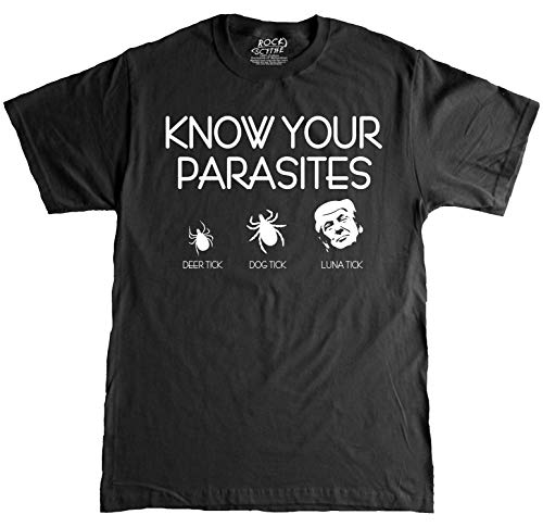 Know Your Parasites Deer Tick, Dog Tick, Luna Tick Anti Trump Funny Adult T-Shirt Tee