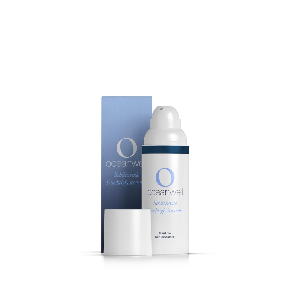 Oceanwell Basic | Schützende Feuchtigkeitscreme | NATRUE zertifiziert | Hochkonzentrierter Algenextrakt spendet intensiv Feuchtigkeit | 2 x 50 ml