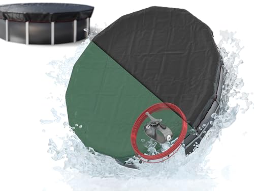 Planenfux® Cobertor de Invierno Redondo para Piscinas de Ø 488 cm (460-500 cm) | 2-en-1 de Material PE de 200g/m² | UV-Resistente | Lona Solar Invierno/Verano Ø560cm Lona de Piscina Redonda