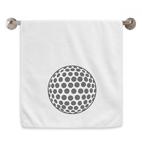 Serviette golf blanche 13x29 pouces motif géométrique simple - 2