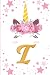 Monogramme Initiale I: Licorne Carnet Secret Lettre I Or Jaune Doré Cahier de Dessin et d'Ecriture pour Enfant Adulte Carnet de Notes Fille Ado Joli ... & Fantaisie Princesse Mademoiselle Rose