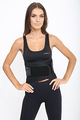 Body And Base Adjustable Neoprene Double Pull Lumbar Support Lower Back Belt Brace - Back Pain/Slipped Disc Pain Relief - 5 Sizes, Small 22-27 Inch