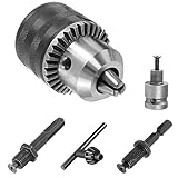 Rango de capacidad del portabrocas de taladro: 1,5 – 13 mm/0,06 – 0,5 pulgadas, montaje en árbol de rosca/portabrocas vertebral: 1/2 – 20 UNF.