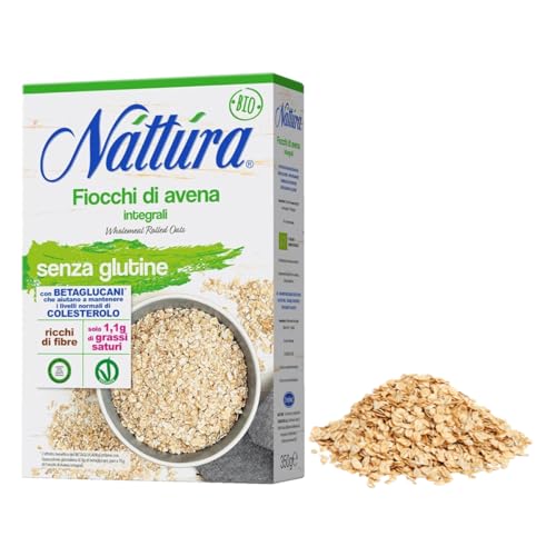 Nattura® | Flocons d'avoine complète végétaliens | Flocons d'avoine riches en fibres et sans gluten, source de protéines - 1 paquet