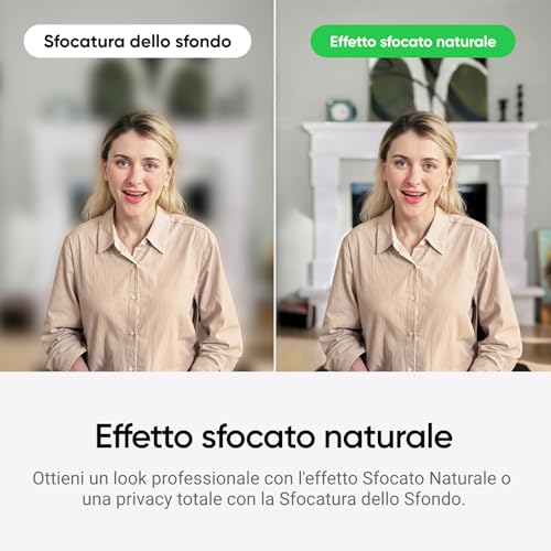 Link 2C Pack Standard Bianco Artico - Webcam 4K per PC/Mac, Sensore da 1/2", Auto inquadratura, HDR, Mic di cancellazione del rumore IA, Controllo gestuale per lo streaming, Videochiamate - Webcam - Immagine 3