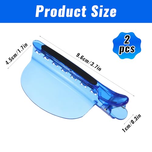 2 Pinzas Aislantes para Cabello Color Azul miniatura 2