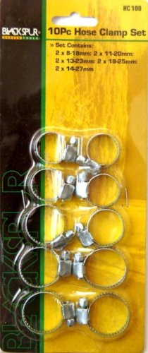 Highridge HC100 - Abrazaderas para mangueras (10 unidades, tamaños surtidos)