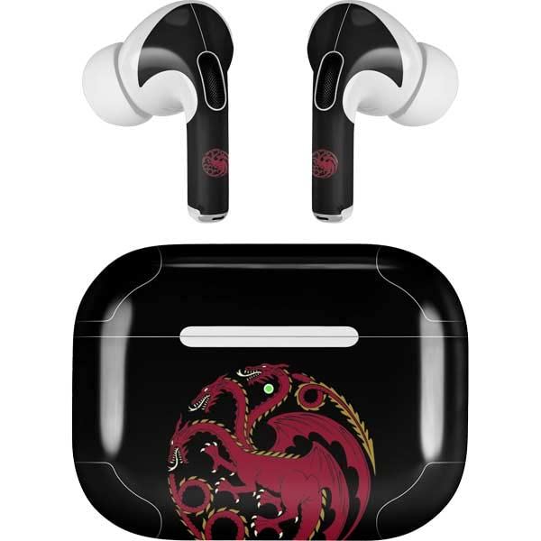Skinit Decal Audio Skin Compatible with AirPods Pro 2nd Gen - Officially Licensed HBO House of The Dragon Red Tararyen Sigil Design