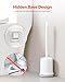 VEVOR Toilet Brush and Holder Set, Toilet Bowl Brush and Holder with Comfortable PP Handle, Compact Bathroom Scrubber Cleaner, Deep Cleaning and Drip-Proof, for Bathroom, RV & Toilets (White & Grey)