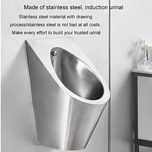 Orinatoio moderno a parete All-in-Oneal, acero inoxidable, descarga sin contacto, resistente y anti-obstrucción, detección de agua de salida, fácil de limpiar miniatura 4