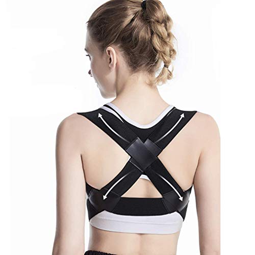 Back Posture Corrector for Men,Women and Kids,Fully Adjustable Breathable Clavicle Chest Back Support Brace Providing Pain Relief for Neck, Back, Shoulders,Posture Brace (M - Small)