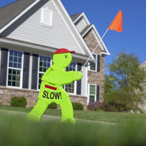 Step2 Kid Alert Street Safety Sign, Kids at Play Signage for Neighborhood Safety, 32-Inch Tall Reflective Caution Sign with Warning Flag - image 7