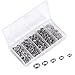 Tgpiao 200PCS 5Sizes Stainless Steel Fishing Split Rings,Heavy Duty Split Rings Solid Lures Connectors Fishing Tackle, Fishing Tackle Ring