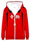 HonRmon Adult Hinata Shoyo Cosplay Jacket Coat Karasuno High School Volleyball Uniform Costume Hoodie Sweater (XX-Large, 01)