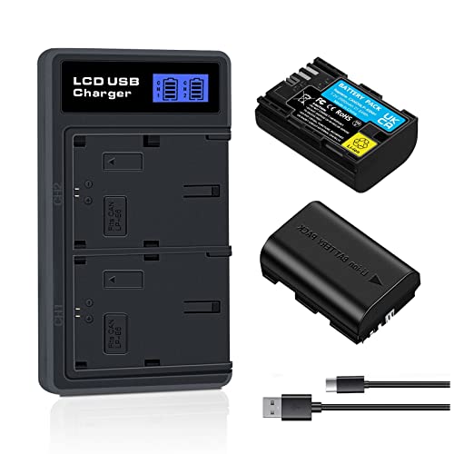 🔋【Completamente Compatibile】：Batteria di ricambio progettata per Canon LP-E6NH. Compatibile al 100% con queste popolari fotocamere e impugnature Canon: Canon EOS R, R5, R6, EOS 90D, 60D, 70D, 80D, EOS 5D II, 5D III, 5D IV, 5Ds, EOS 6D, 6D II, EOS 7D, 7D Mark II. Stesso design del chip della batteria LPE6NH.