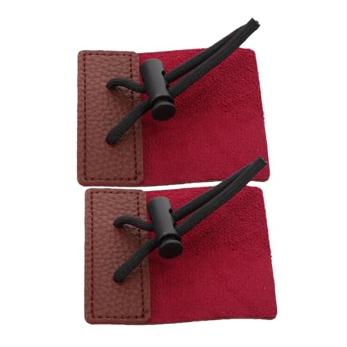 lurrose 2個 弓道用レザー指タブ ロープ付き 指先保護 練習用フィンガーガード 伝統弓対応 耐久性と快適性を両立した弓箭護指