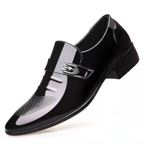 Dress Shoes for Men Men's Elegant Formal Leather Dress Shoes Pointed Toe Casual Loafers for Social Events