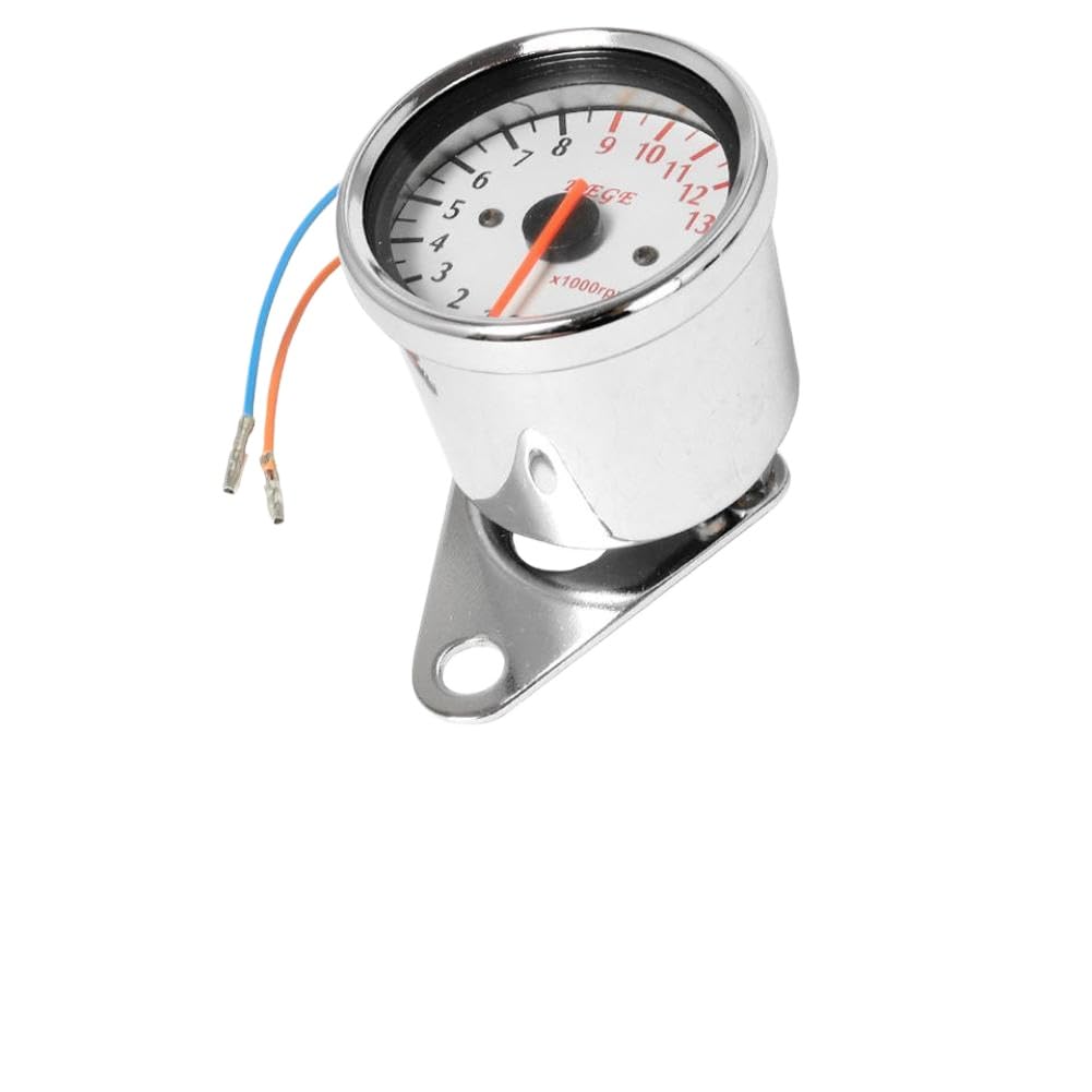 Contagiri per moto retrò 0-13000 RPM Contagiri Schermo LED DC12V Tachimetro universale in metallo compatibile con la maggior parte dei motocicli 12V