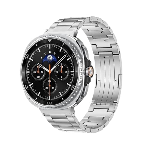 �ɓK������Samsung Galaxy Watch 8/ 40mm/ 44mm/8 Classic /46mm /Ultra 2025 /47mm�ɓK������`�^���X�g���b�v(Silver,For Galaxy Watch 8 44mm)