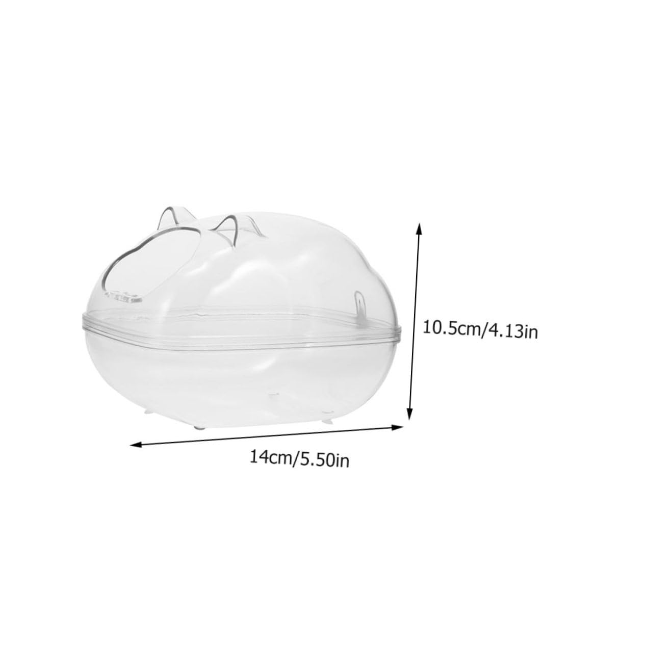 Happyyami 1Pc Transparent Hamster Bathtub Compact Pet Bathroom for Animals for Home Pet Store Use Smooth Edges for Safety Adorable Design for Hamsters Sand Bath