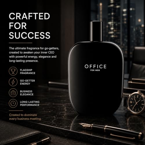 Image of Fragrance One OFFICE for Men Eau de Parfum for Men I Fresh Aromatic Woody Cologne I Long-Lasting Men's Fragrance for Daily & Office Wear (3.4 fl. oz. / 100 ml, OFFICE)
