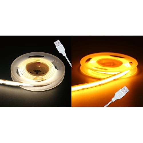 Tira de LED flexible USB 5V color amarillo cálido 2 unidades miniatura 1