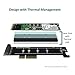 Vantec M.2 NVMe PCIe x4 Low Profile Adapter with 110 Length Support (UGT-M2PC130), Black
