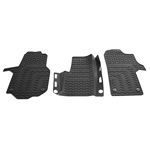 Volkswagen 7 C1061502 A82 V Allwetter Alfombrillas Goma Original felpudos 3 x Alfombrillas de Goma, Negro