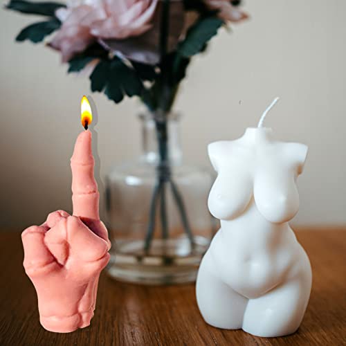 Topys 3D Skull Hand Shaped Silicone Mold, Gesture Candle Mold,Halloween Middle Finger Shaped Resin Casting Mould For Candle Making And Baking Making Soap Wax Cake Mousse Ice Cream #TOP4