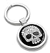 Biomar Labs® Llavero de Metal 3D con Calavera Flores Skull Flowers, Regalo para Hombre y Mujer KK 193