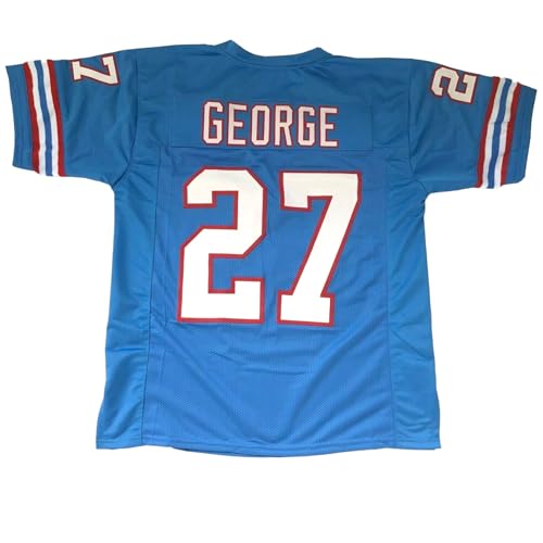 Eddie George Old Time Blue Jersey Stitched Custom Football New No Brand/Logos (US, Alpha, XX-Large, Regular, Regular, Blue)