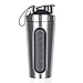 Produktbild LIANTRAL Eiweiß Shaker Edelstahl Sport Wasserflasche Protein Bottle mit Sichtfenster BPA-freier Auslaufsicherer Deckel Silber, 700ml