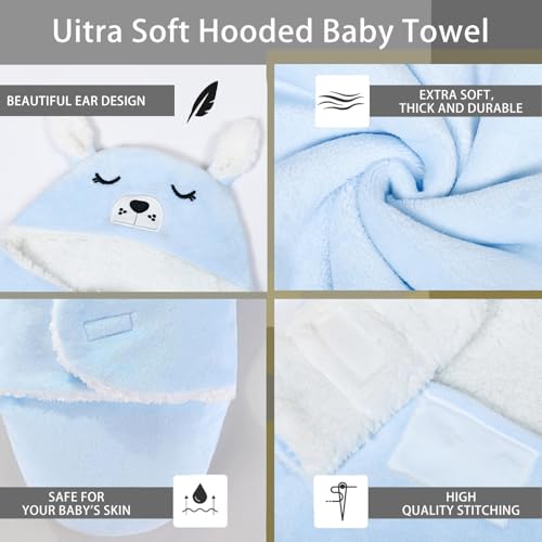 Image of Swaddles for Newborns,Personalized Baby Sleep Sack,Infant Cute Plush Receiving Blanket 0-6 Months for Girl Boy (Blue Dog)