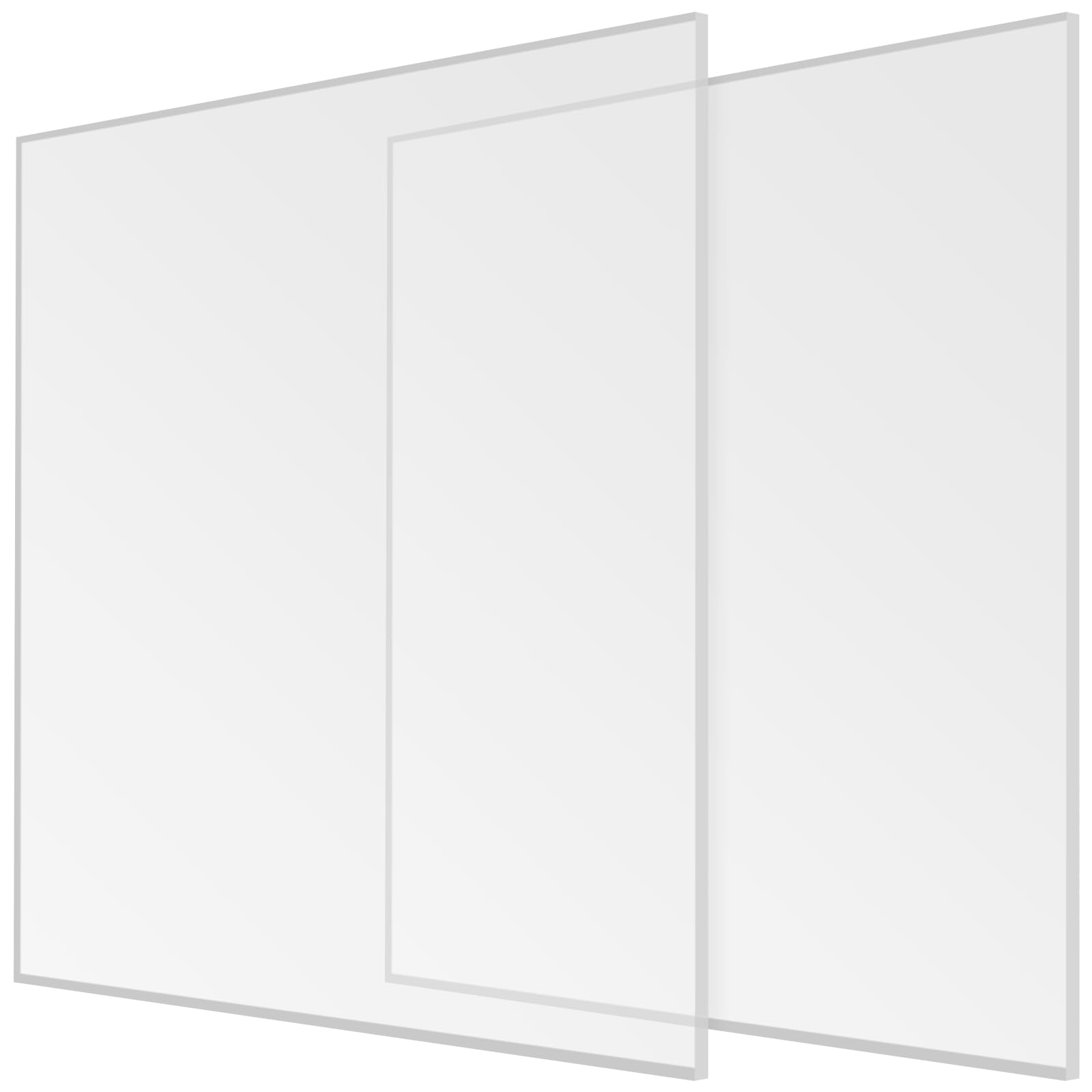 ZOENHOU 2 płyty z pleksiglasu, 300 x 300 mm, grubość 6 mm, przezroczyste płyty ze szkła akrylowego do projektów DIY, ramek na zdjęcia, malowania, wystaw projektów, dekoracji stołu i majsterkowania
