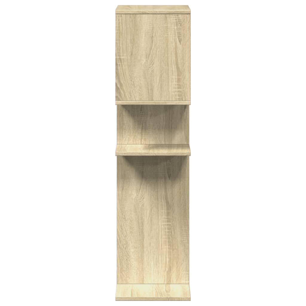 Regał na książki dąb Sonoma 92 x 29 x 112 cm, materiał drewnopochodny, 5 przegródek, uniwersalny organizer Cube do salonu, biura i sypialni