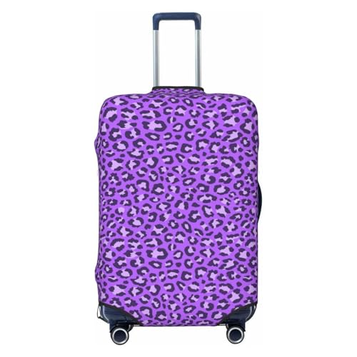 Luggage Cover Protector Suitcase Cover - violet leopard purple Soft Fashion Uitcase Cover for Luggage
