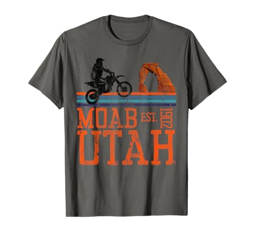 Moab Utah Arches Off-Road Dirt Bike Motorcycle T-Shirt
