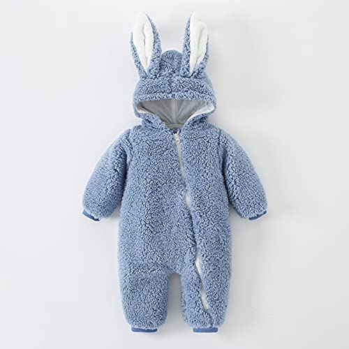 Betadog Coat Warm Baby Thick Infant Hooded Snowsuit Girls Boys Bunny Jumpsuit Girls (H-Light Blue, 12-18 Months)3