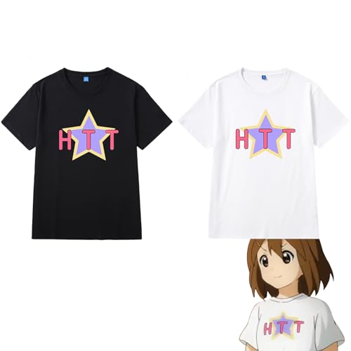 けいおん! tシャツ 平沢唯 中野梓 秋山澪 コスプレ衣装 半袖 夏服 丸首 トップス 吸汗 通気 快適 肌着 かわいい 柔らかい 綿シャツ 日常服 記念シャツ 応援服 男女兼用 (XS,A)