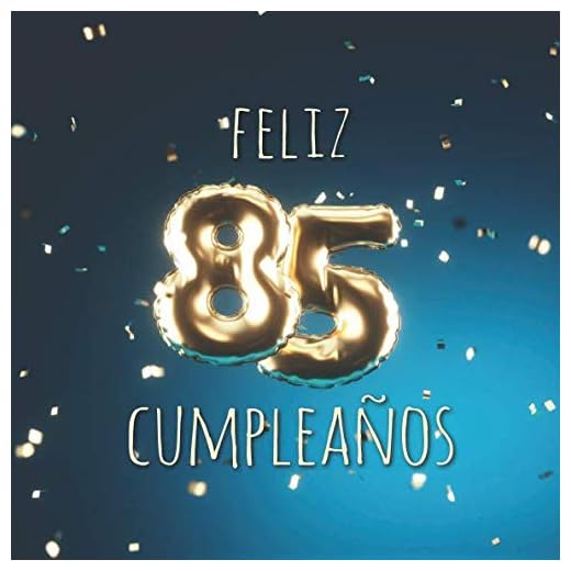 Feliz 85 Cumpleaños: Libro de visitas con 110 páginas - Couverture Globos Oro-Azul