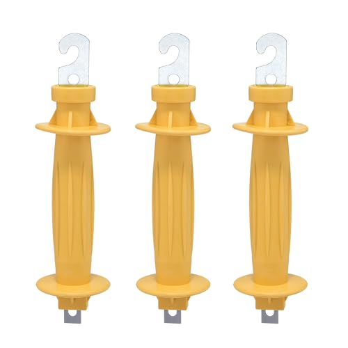 Voefig 3 Pcs Eelectric Fence Spring Gate Handle for Electric FenceElectric Fence Heavy Duty Gate Handle(Yellow)