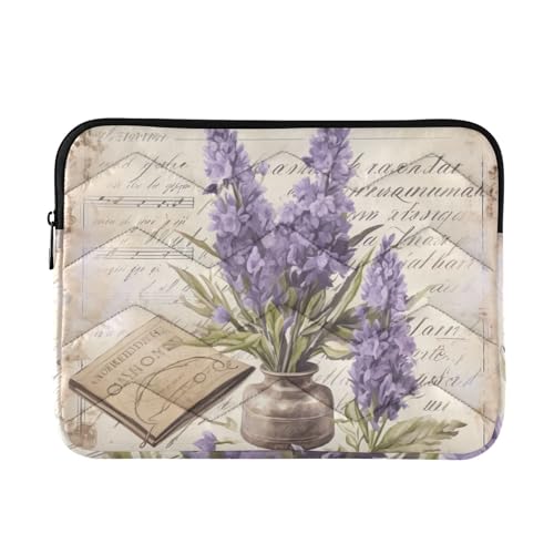 Funda para Laptop Retro Lavanda 13-14 Pulgadas Impermeable miniatura 1