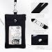 XEYOU Small Womens Wallet with ID Window Minimalist Badge Holder with Side Zip Pocket, Multiple Card Slots with Neck Lanyard for Office Staffs, Teachers/Students, Couriers, Workers