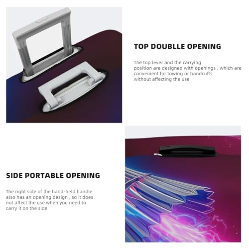 Energy Blast Of Shuttlecock Elastic Travel Luggage Covers Dustproof Scratch-Resistant Suitcase Protector Fit 22-24 Inch3